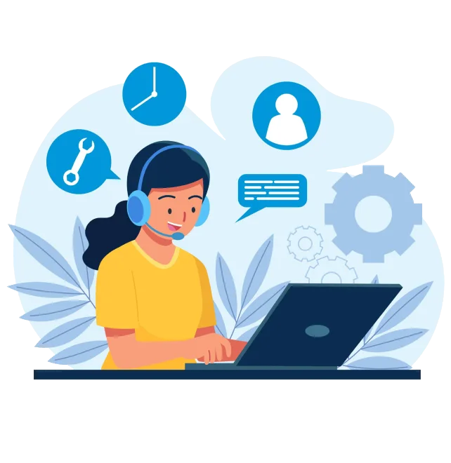 Illustration of a person asking a question for Event Boss catering software inquiries